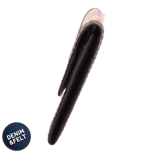 Burberry Brown/Tan Leather/Canvas Nova Check Coin Case/Wallet ♥️🤎 - Picture 3 of 8